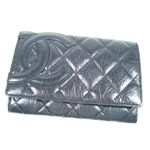 CHANEL(シャネル) サイフ A34714 ブラック コットンクラブライン ホック付ワイド財布