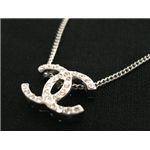 CHANEL(シャネル) A39963 S/CR CCマークネックレス シルバー×ラインストーン