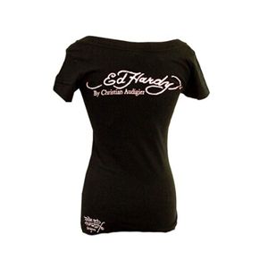 Ed Hardy（エドハーディー） Tシャツコレクション W02VNEK297 99 BK（ブラック Vネック） XSサイズ