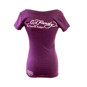 Ed Hardy（エドハーディー） Tシャツコレクション W02VNEK297 93 PU（パープル Vネック） Sサイズ
