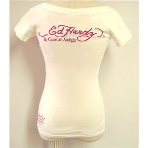 Ed Hardy（エドハーディー） Tシャツコレクション W02VNEK298 13 WH（ホワイト Vネック） Sサイズ