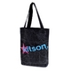 KITSON(キットソン) KHB0166 ロゴ ショッピングエコ トートバッグ ブラック×ブルー