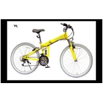 26インチ 折りたたみ マウンテンバイク 18段変速付き TRAILER イエロー