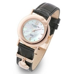 Alessandra olla 2ダイヤ レザーウォッチ AO-630 アイボリー