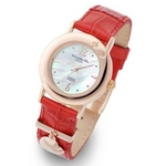 Alessandra olla 2ダイヤ レザーウォッチ AO-630 ピンク