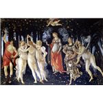 世界の名画シリーズ、最高級プリハード複製画 サンドロ・ボッティチェルリ作 「春<プリマベーラ>」