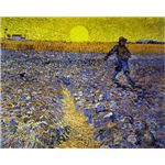 世界の名画シリーズ、最高級プリハード複製画 ヴィンセント・ヴァン・ゴッホ作 「種播く人」