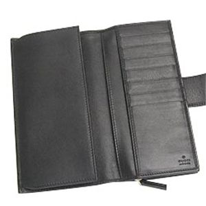 GUCCI（グッチ）長札財布 154256 AA61G 1000 ブラック/ゴールド