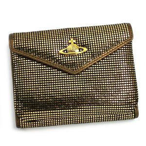 Vivienne Westwood(ヴィヴィアン ウエストウッド) 三つ折り財布(小銭入れ付) NEW SLOANE 4526 ゴールド 