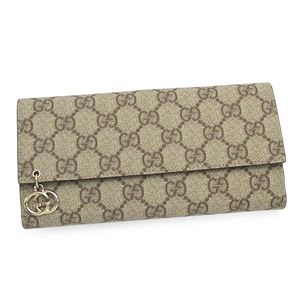 GUCCI(グッチ) 長札財布 212104 WALLET CONTINENTAL ベージュ-EBONY