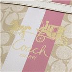 Coach(コーチ) トートバッグ 13196HERITAGE STRIPE ベージュ/ピンク