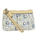 Coach(コーチ) ポーチ 42357LEAH OP ART COATED C スモーキー ブルー