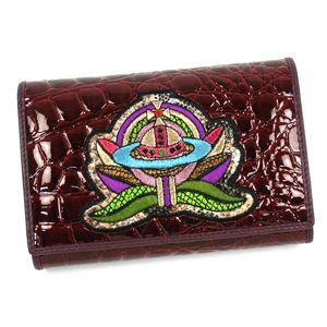 Vivienne Westwood（ヴィヴィアンウエストウッド） 二つ折り財布（小銭入れ付） APPLIQUE 2232 ワイン