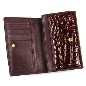 Vivienne Westwood（ヴィヴィアンウエストウッド） 二つ折り財布（小銭入れ付） APPLIQUE 2232 ワイン