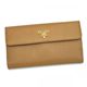 Prada（プラダ） 長財布 SAFFIANO METAL ORO 1M1133 F0054 ブラウン H10.5×W19.5×D2.5