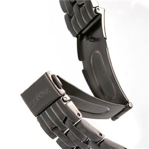 SONNE(ゾンネ) ブラッククロノ ブレスウォッチ S097／ピンクゴールド