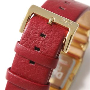 D&G(ディー&ジ―) レディースウォッチ DW0347/ゴールド(レッドレザー)