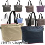 Herve Chapelier(エルベシャプリエ) トートバッグ 1024N PUR×WH（パープル×ホワイト）