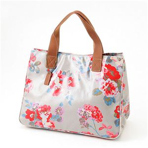 Cath Kidston　バッグ　STAND UP TOTE with LEATHER  230100 Autumn Flowers Stone