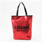 kitson(キットソン) スパンコール 縦型トートバッグ レッド