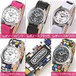 OUTDOOR メンズ/レディース デザインウォッチ(バッグ付き) レディースモザイクレッド