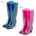 2008年新作モデル　完全防水パールレインブーツ ブルー S（22.0～22.5cm）