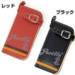gorillaエンジニアブーツデザインレザーロングウォレット ブラック