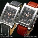 Salvatore Marra クロノグラフ レザーウォッチ SM7009 ブラック