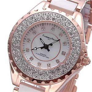 【200本限定モデル】FLORENCE KELLY 1Pダイヤ パヴェ ピンクゴールドウォッチ FLK-800PG-S