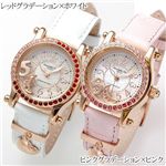 Alessandra olla(アレッサンドラオーラ) グラデーションパヴェ ムービングチャームウォッチ AO-5160PP/ピンクグラデーション×ピンク