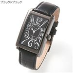 Alessandra Olla(アレッサンドラ・オーラ) クラシカルレザーウォッチ AO-4555-2／ブラック×ブラック(レッド)