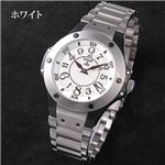 KEITH VALLER(キースバリー) ジャンピングアワー ブレスウォッチ KY0111:WH/シルバーホワイト