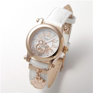 Alessandra Olla(アレッサンドラ・オーラ) レディース クマフェイス型チャーム入り ウォッチ AO-516-WH/ホワイト