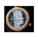 Ven Dome(ヴァンドーム) スワロフスキー豪華96石腕時計 ブラック