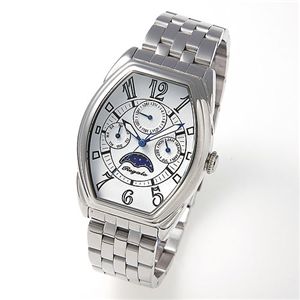 Regalo マルチファンクション サン＆ムーン メンズブレスウォッチ RG6004-02／ホワイト(ブルー針)