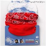スペイン製 BUFF POLARTEC使用 多目的ヘッドスカーフ レッドペイズリー