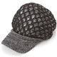 春物メッシュつば付きニットキャップ ミックスグレー