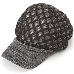 春物メッシュつば付きニットキャップ ミックスグレー