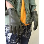 フランス軍放出　レザーグローブ　GG043NN　グリーン　サイズ8（Ｍ相当）【デットストック】【未使用】