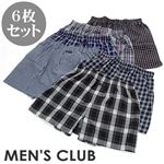 MEN’S CLUB　先染チェック柄トランクス　6枚セット M