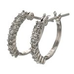 0.2ctダイヤハーフエタニティピアス