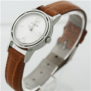 D-SIDE ホワイト文字盤 ブラウンクロコダイルベルト 30001813