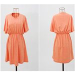 Girls-Import Mart(ガールズインポートマート)ハイウエストシャーリングワンピ オレンジ(無地)