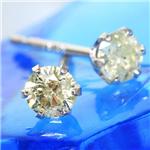 K18WGイエローダイヤ0.2ct ピアス FDD-DS01266