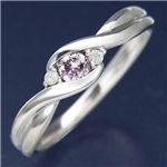 天然ピンクダイヤ0.1ctリング 7号