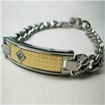 ディアフューゴ社 ゴールド&スティールダイヤブレスレット