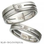 ステンレス&ダイヤモンドリング RSDM01 センターラインスリムサイズ 9