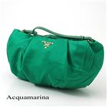 PRADA　クリスピーナイロンポーチ　1N1407-CRISPY NYLON ACQUAMARINA(グリーン）