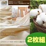 【期間限定】国産無添加エコテックス規格100認証　5重ガーゼケット【2枚組】