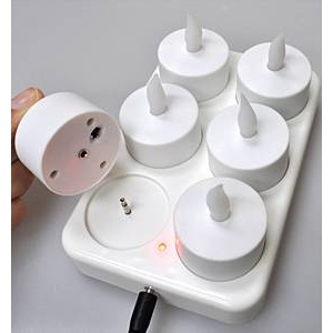 充電式LEDキャンドルライト6個セット